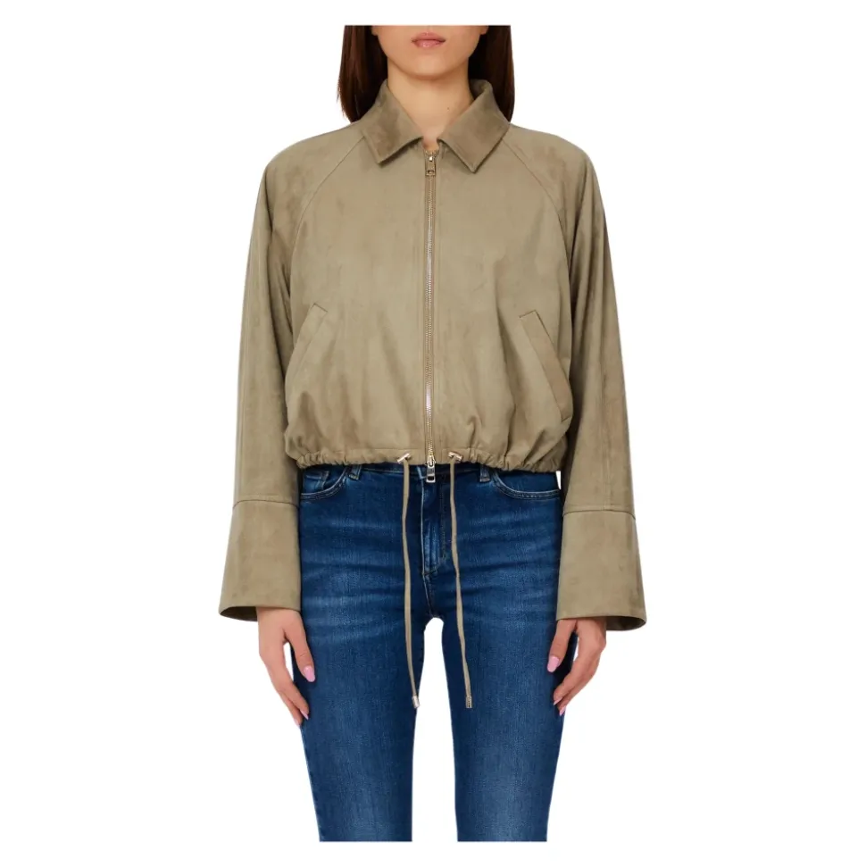 Chaqueta Bomber con Cordón Ajustable