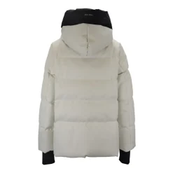 Chaqueta Corta de Plumas con Cuello Alto
