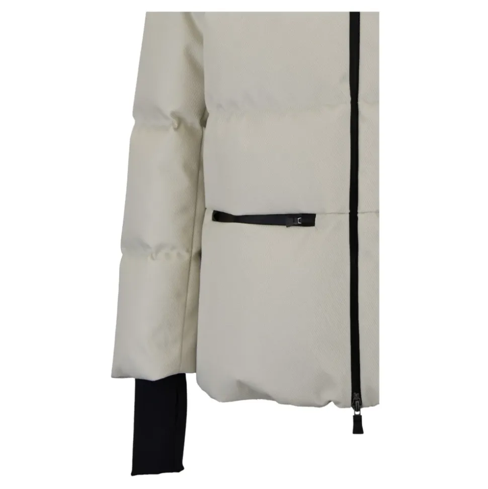 Chaqueta Corta de Plumas con Cuello Alto