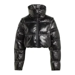 Chaqueta corta de plumón con cremallera completa