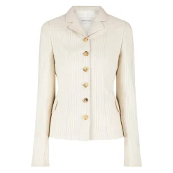 Chaqueta de Algodón a Rayas de Hilo de Papel