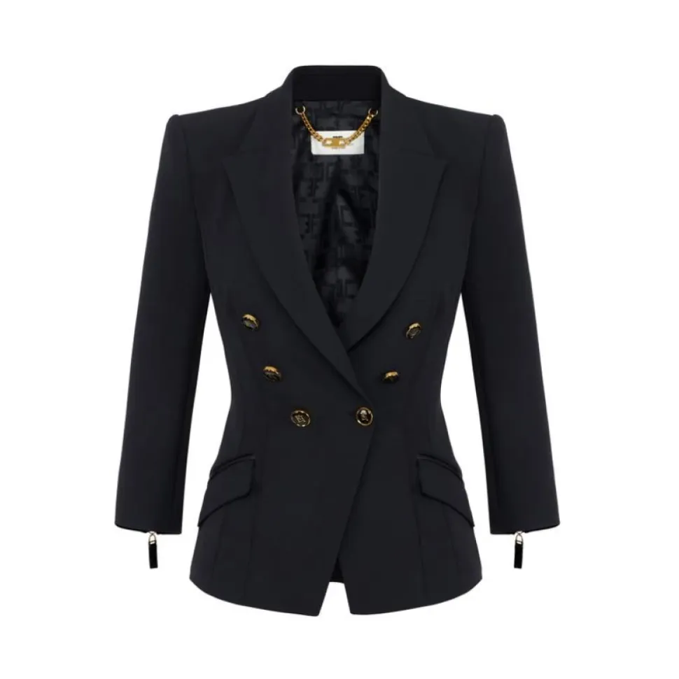 Chaqueta de crepé de doble capa