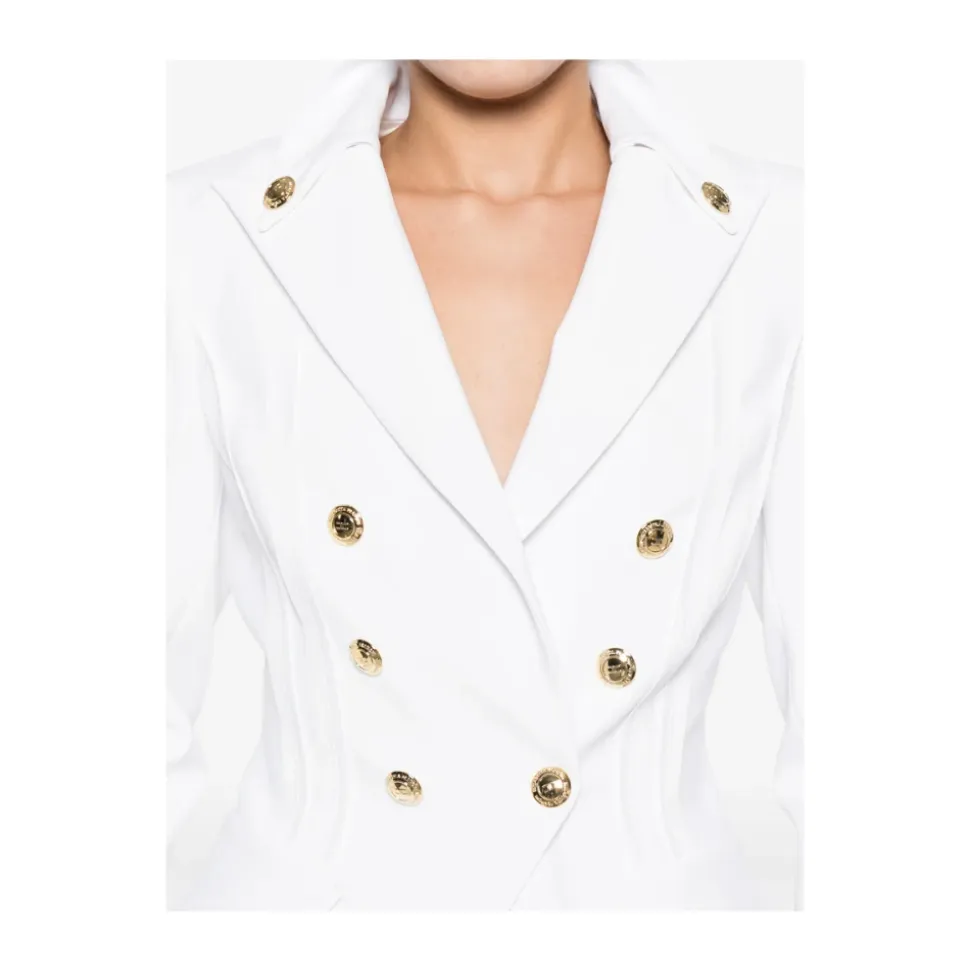Chaqueta de crepé elástico de doble capa