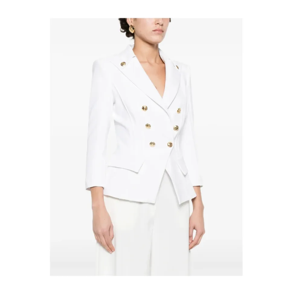 Chaqueta de crepé elástico de doble capa