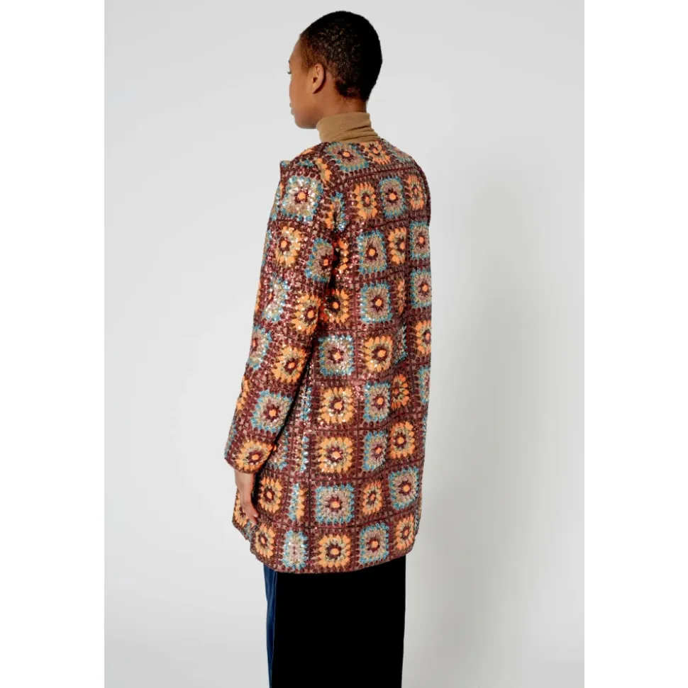 Chaqueta de Crochet con Lentejuelas