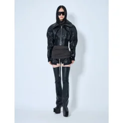 Chaqueta de Cuero Texturizado Dracuflight