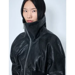 Chaqueta de Cuero Texturizado Dracuflight