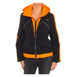 Chaqueta de esquí con capucha y cuello alto