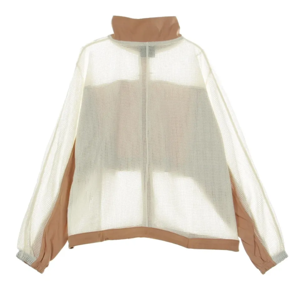Chaqueta de malla color oro rosa
