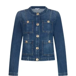 Chaqueta Denim con Botones con Logotipo