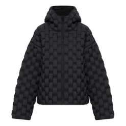 Chaqueta de Plumas con Cuello Alto y Capucha