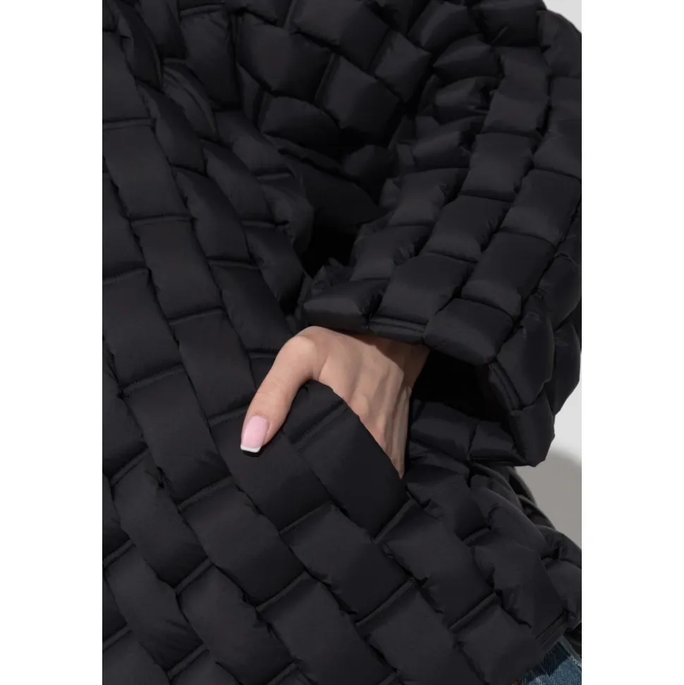 Chaqueta de Plumas con Cuello Alto y Capucha
