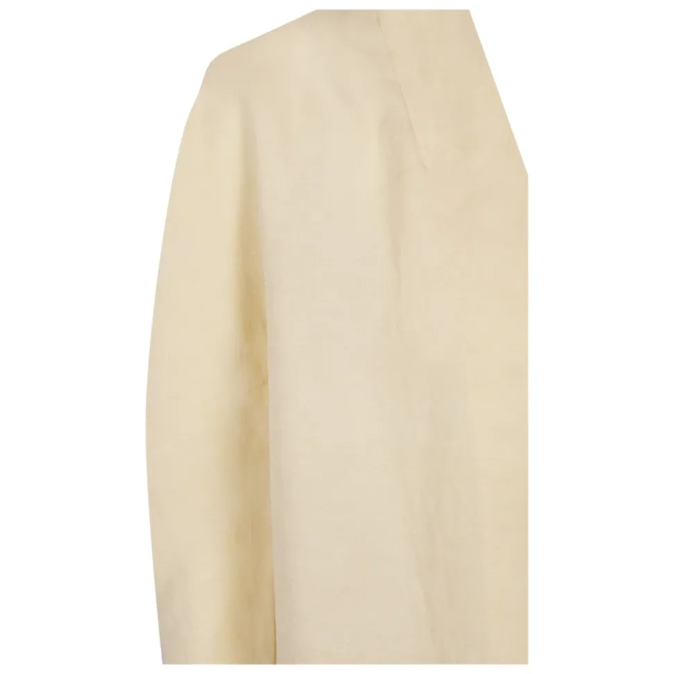 Chaqueta Larga de Lino y Viscosa