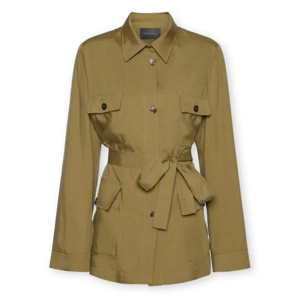 Chaqueta safari de Tencel con cinturón