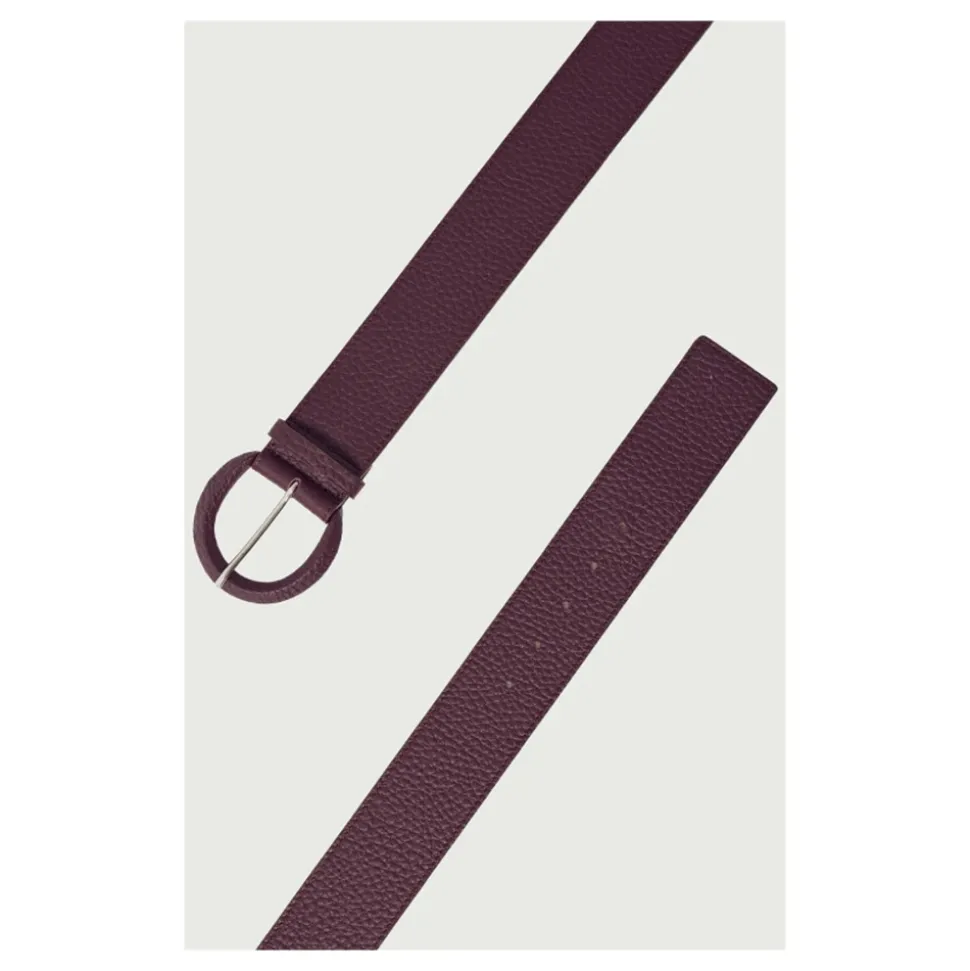 Cintura in pelle Fibbia rivestita 5 cm