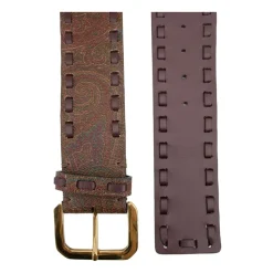 Cinturón con Estampado Paisley y Hebilla Ajustable