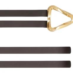 Cinturón de cuero de doble correa