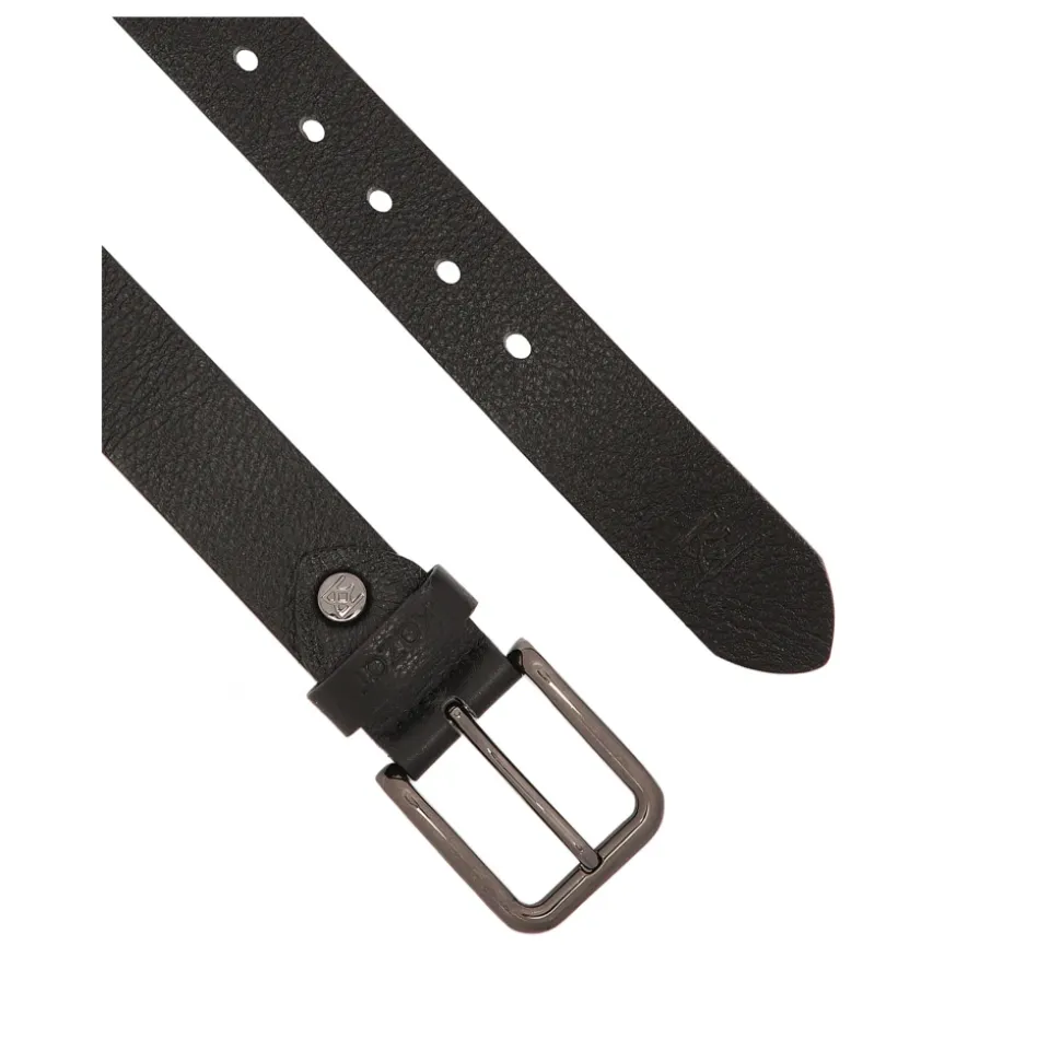 Cinturón de cuero de guisante negro