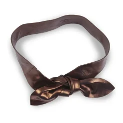 Cinturón de cuero trenzado en bronce oscuro