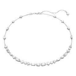 Collar Circonita Cúbica con baño de rodio blanco