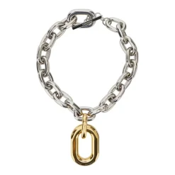 Collar Gris con Detalle de Bijoux