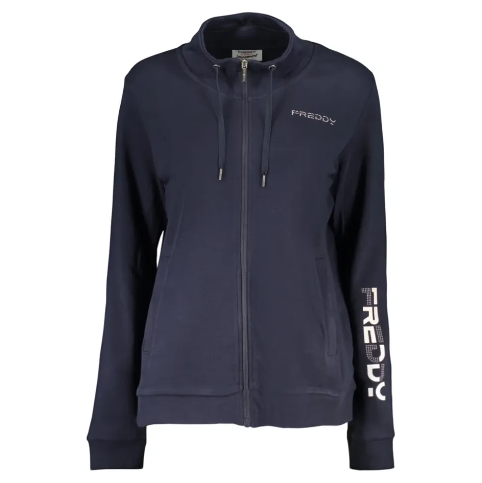 Conjunto Deportivo con Cremallera, Cuello Alto y Logotipo con Abalorios
