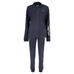 Conjunto Deportivo con Cremallera, Cuello Alto y Logotipo con Abalorios