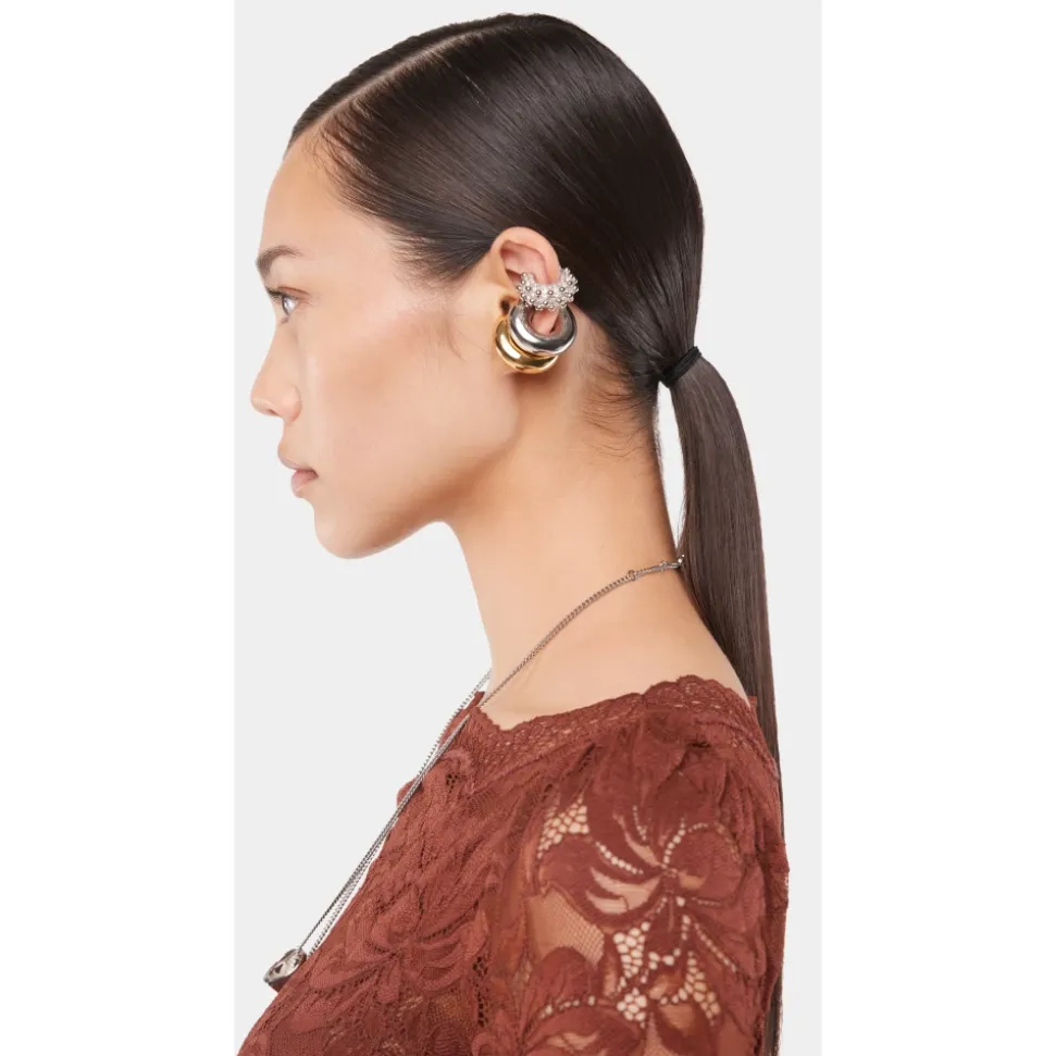Conjunto de Puños de Oreja Inspirado en Punk Plata/Oro/Strass