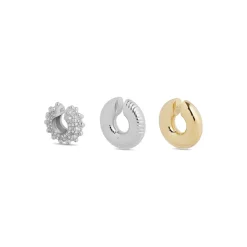 Conjunto de Puños de Oreja Inspirado en Punk Plata/Oro/Strass