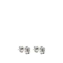 Daisy Micro Pendientes Plata Vidrio