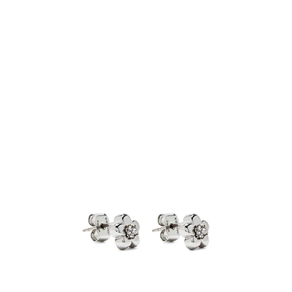 Daisy Micro Pendientes Plata Vidrio