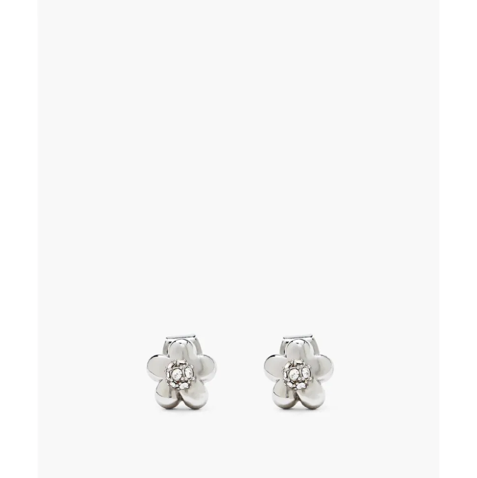 Daisy Micro Pendientes Plata Vidrio