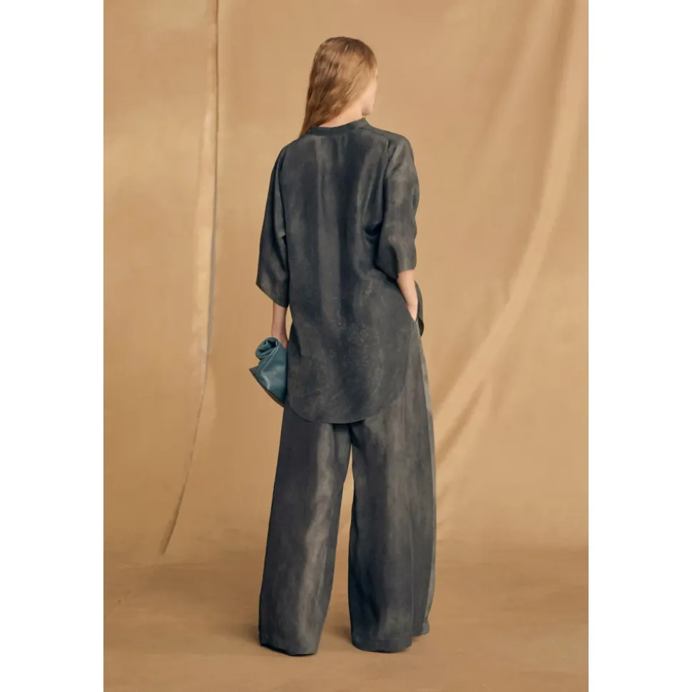 Dali, pantalon petroleo maltinto-