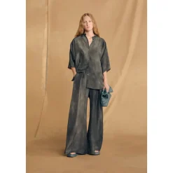 Dali, pantalon petroleo maltinto-