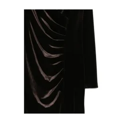 Draped Long-Sleeve Dress