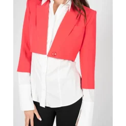 Elegante Chaqueta con Botón de Diseñador