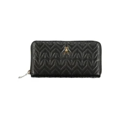 Elegante Monedero Negro con Detalles en Contraste
