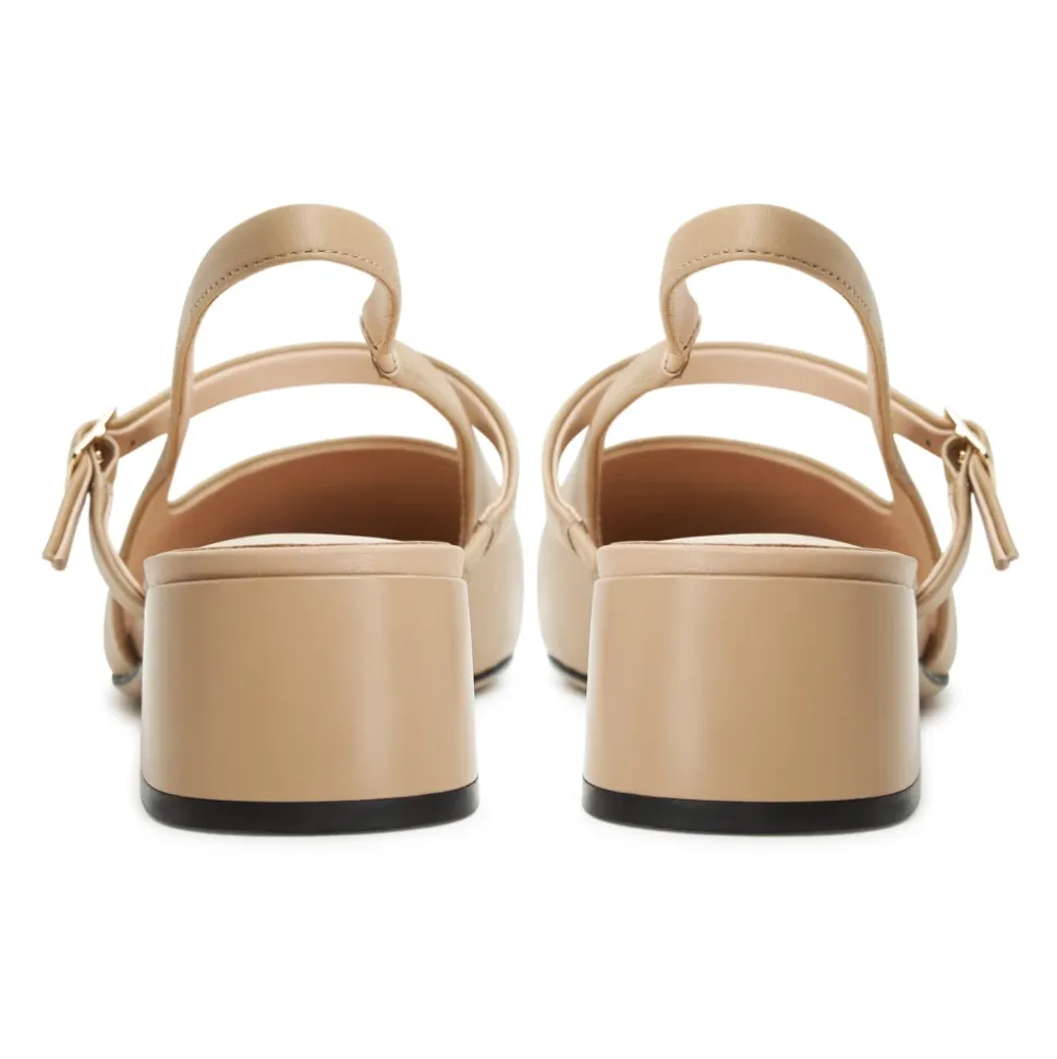 Elegantes Slingback Block Heels Pumps