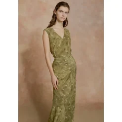 Elise, vestido de seda organica pua print-