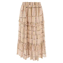 Falda Beige Elegante de Algodón