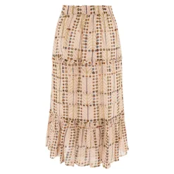 Falda Beige Elegante de Algodón