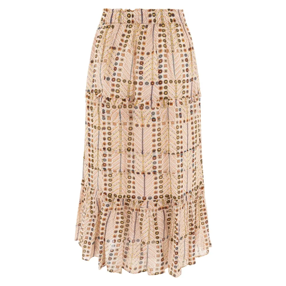 Falda Beige Elegante de Algodón