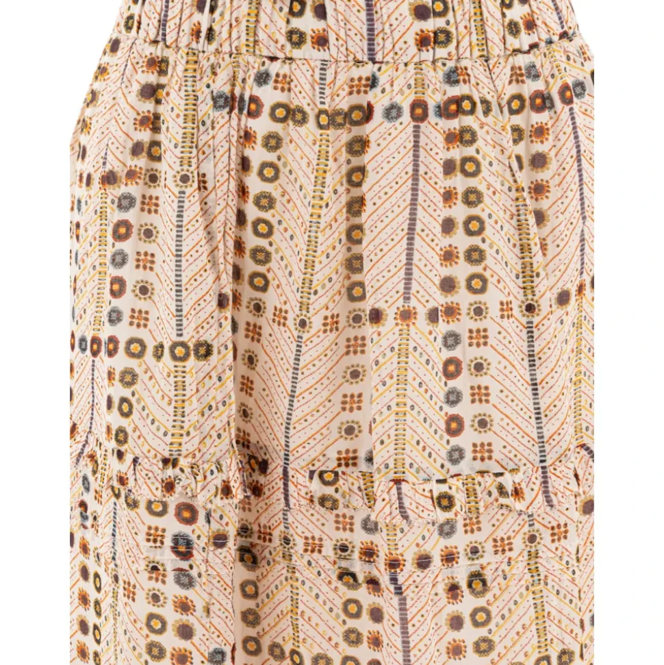 Falda Beige Elegante de Algodón