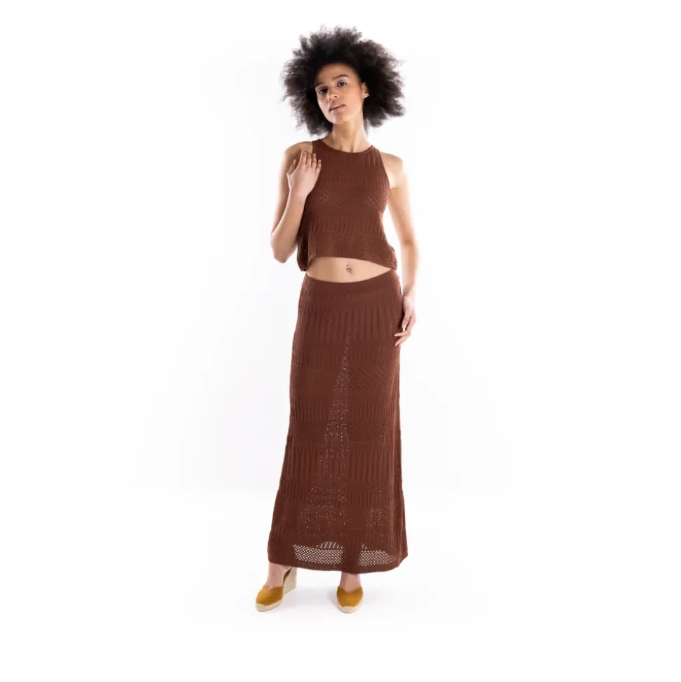 Falda Larga de Crochet