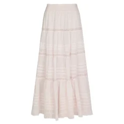 Falda Larga de Voile Rosa Claro