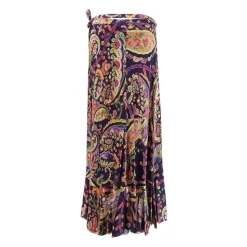 Falda Maxi Paisley con Volantes