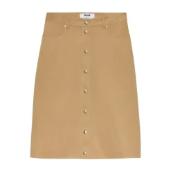 Falda midi acampanada con botones