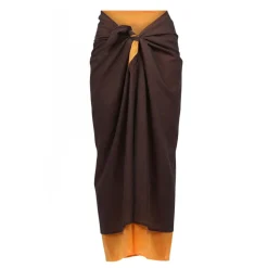 Falda Midi con Nudo Drapeado