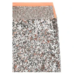 Falda Midi de Lentejuelas de Doble Capa