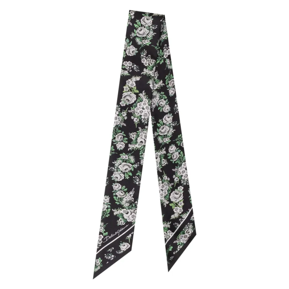 Floral Silk Twill Bandeau